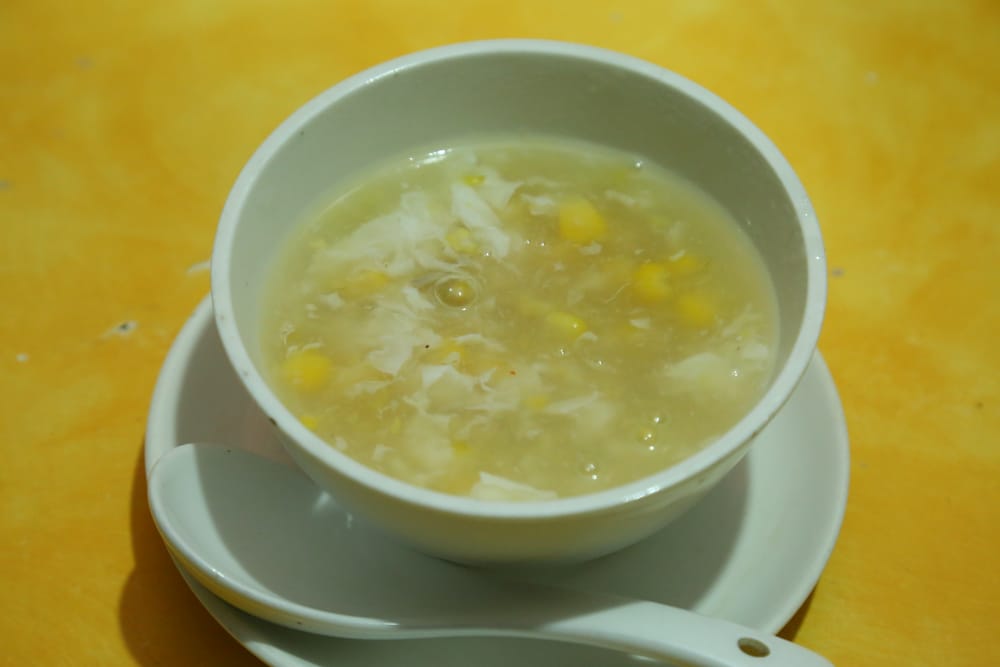 Chicken sweet corn soup